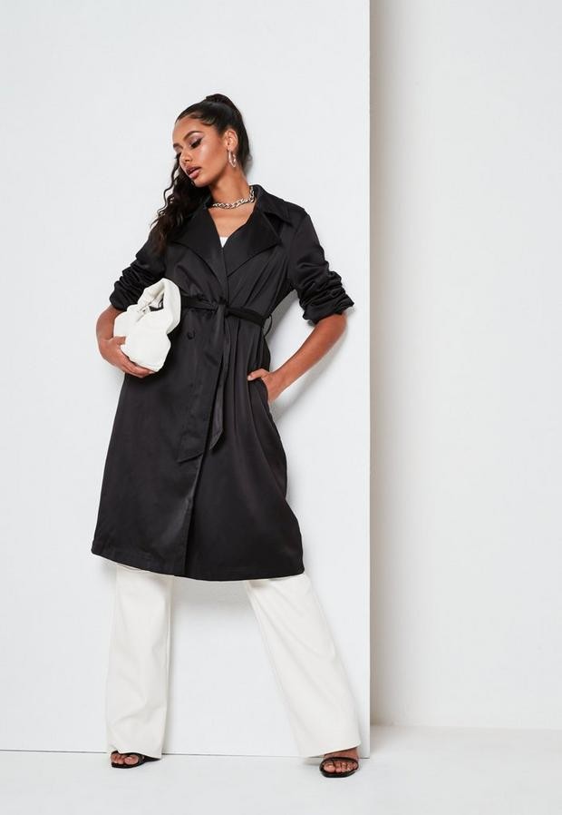 black belted duster coat