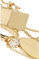 Thumbnail for your product : Tibi Maison Margiela Convertible gold-plated cubic zirconia necklace