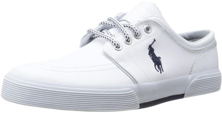 white leather polo shoes