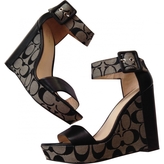 Thumbnail for your product : Coach Black Leather Sandals