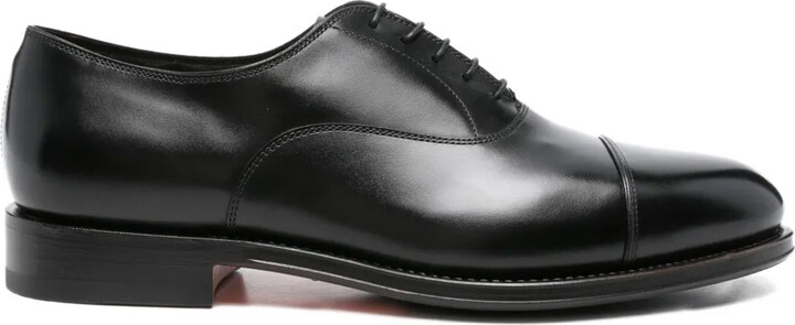 Santoni Cap-Toe Lace-Up Oxford Shoes