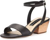 Thumbnail for your product : TEXTILE Elizabeth and James Caley Leather Chunky Heel Sandal, Black