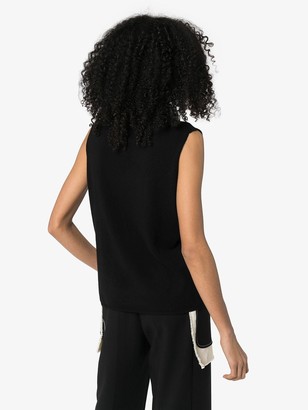 Ply-Knits Sleeveless Cashmere Turtleneck Top
