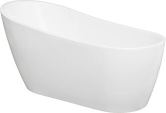 Moda Furnishings 64" x 31" Freestanding Soaking Porcelain Bathtub