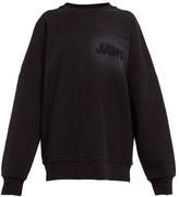 Thumbnail for your product : Calvin Klein Jaws Raw-hem Cotton-jersey Sweatshirt - Womens - Black