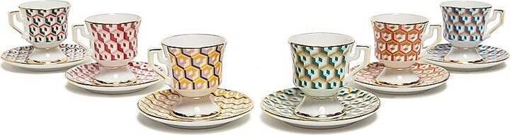 La DoubleJ Espresso Cup Set of 6 - Cubi Mix
