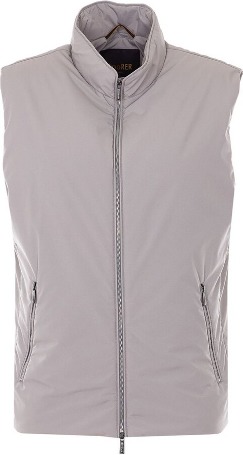 Moorer Zip-Up High Neck Gilet