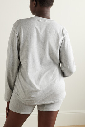 SKIMS Boyfriend Stretch-modal And Cotton-blend Jersey T-shirt - Light  Heather Grey - ShopStyle