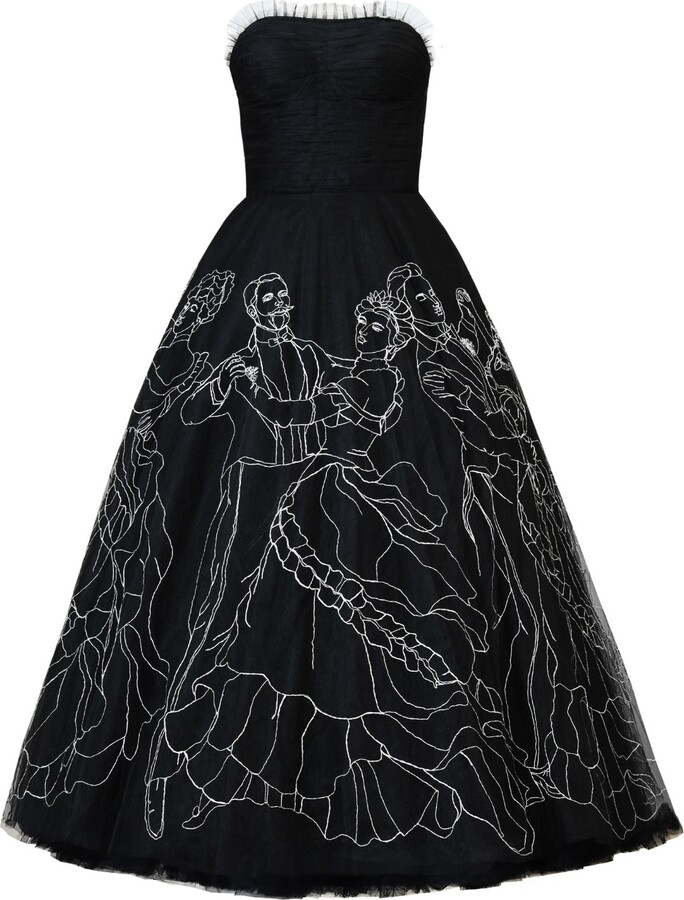 Matsour'i Black Dancing At A Ball Dress