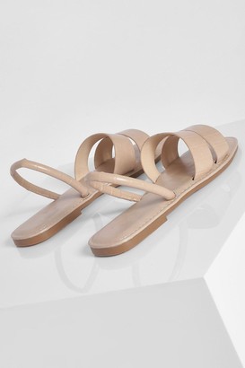 boohoo Cut Out Strap Slingback Jelly Sandals