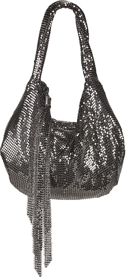 Whiting & Davis Marisol Twisted Brass Hobo Bag, Gunmetal, Women's, Handbags & Purses Hobo Bags