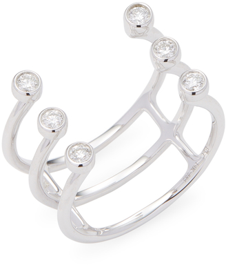 Ef Collection Women's Floating 6 Diamond Bezel Ring