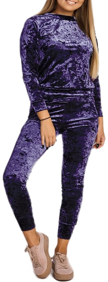 plus size crushed velvet tracksuit