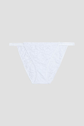Cosabella Satin-trimmed Corded Lace Low-rise Briefs
