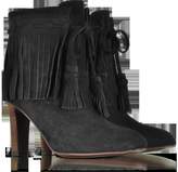 Thumbnail for your product : See by Chloe Black Suede Fringed High Heels Booties