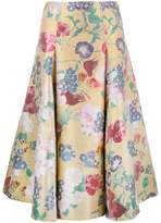 Valentino floral brocade skirt 