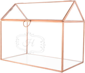Cathy's Concepts Cathys Concepts Personalized Glass Terrarium Rose Gold Reception Gift Card Holder