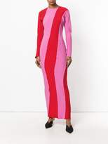 Thumbnail for your product : ATTICO striped fitted long dress
