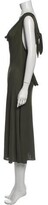 Thumbnail for your product : Valentino Cowl Neck Midi Length Dress Green