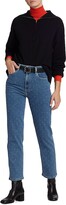 Thumbnail for your product : Le Jean Sabine Crystal-Embellished High-Rise Straight-Leg Jeans