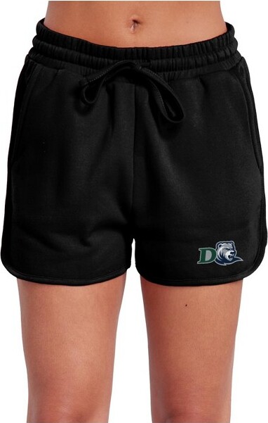 NCAA Women'sDrewUniversityPrimaryLogoCasualDrawstringCottonSweatShortsWithPockets,Black,2XLarge