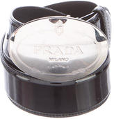 Thumbnail for your product : Prada Patent Leather Logo Belt