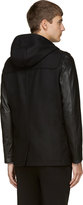 Thumbnail for your product : Diesel Black Wool & Leather W-Gulab Duffle Coat