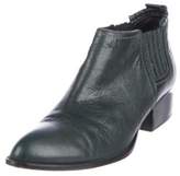 Thumbnail for your product : Alexander Wang Leather Ankle Boots Green Leather Ankle Boots