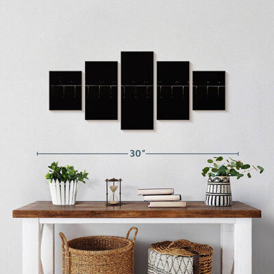 Ebern Designs Dark Piano Keys