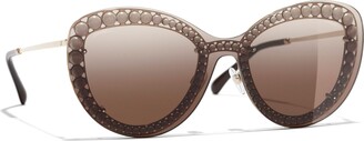 Chanel Butterfly Sunglasses CH4236 Gold/Brown Gradient