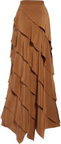 Thumbnail for your product : Max Mara Africa Tiered Silk Crepe de Chine Maxi Skirt