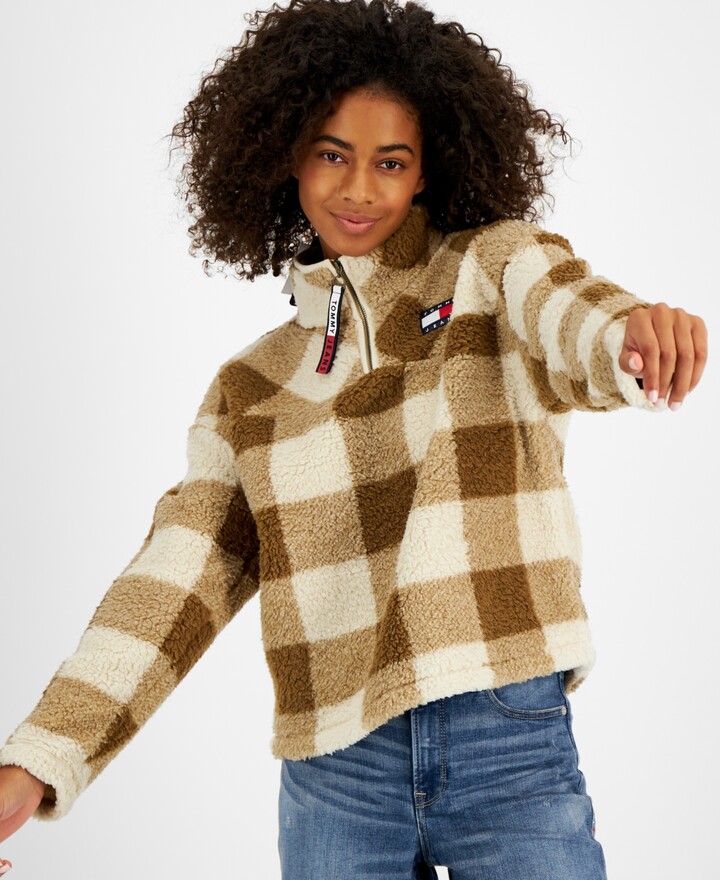 buffalo plaid sweaters for women