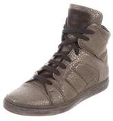 Thumbnail for your product : Brunello Cucinelli Metallic High-Top Sneakers