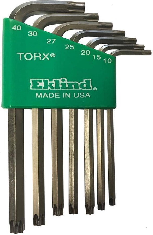 Eklind Bright TORX Star L-Key - 7-Pieces Set T10-T40 Long Series