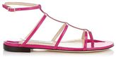 Thumbnail for your product : Jimmy Choo Doodle Jazzberry Patent Leather Flat Sandals