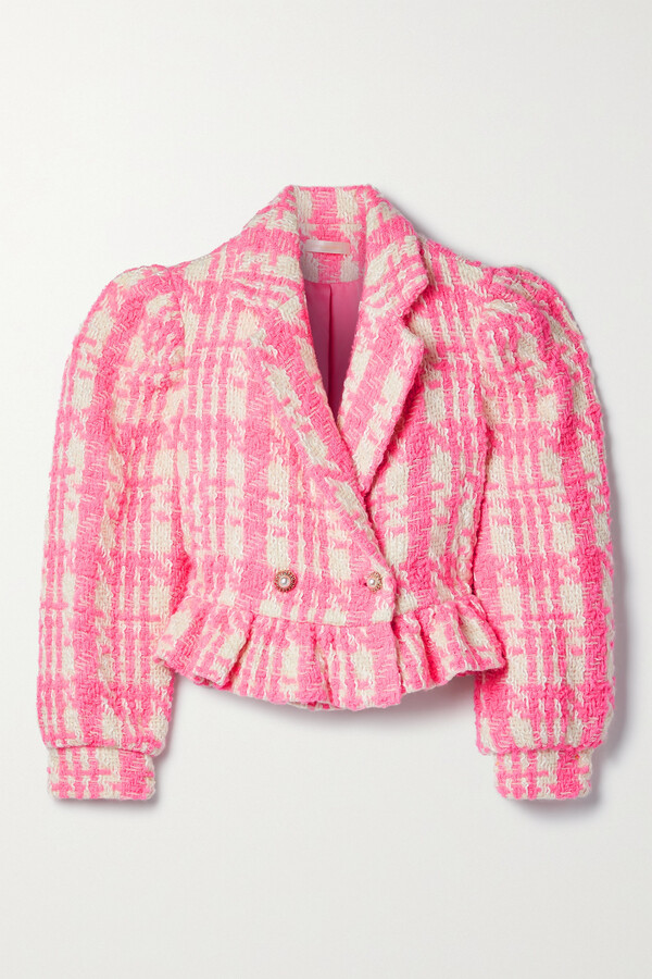 決算特価商品 Wool-Blend Jacket Tweed Fancy 毛皮/ファーコート