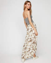 Thumbnail for your product : Express Floral Ruffle Wrap Maxi Skirt
