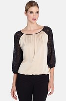 Thumbnail for your product : Catherine Malandrino Burnout Chiffon & Georgette Blouse