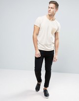 Thumbnail for your product : Jack and Jones Originals Marl T-Shirt With Contrast Pocket And Raw Edges
