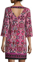 Thumbnail for your product : Laundry by Shelli Segal Cutout-Back Printed Jersey Dress, Cherry