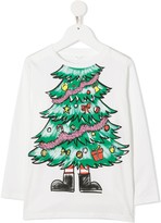 Thumbnail for your product : Stella McCartney Kids Christmas Tree print T-shirt