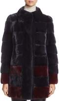 Thumbnail for your product : Maximilian Furs Color-Block Kopenhagen Mink Fur Coat - 100% Exclusive