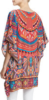 Thumbnail for your product : Tolani Camille V-Neck Printed Tunic, Orange Geo
