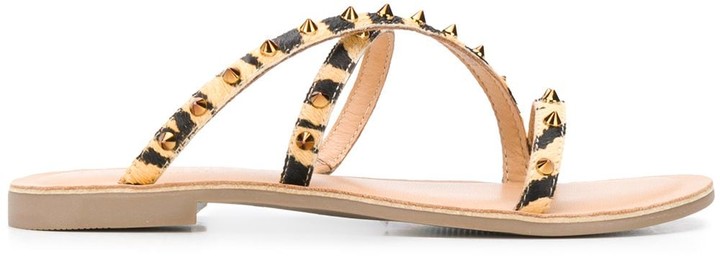 kurt geiger leopard print sandals