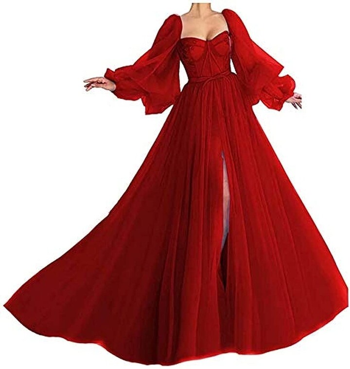 red formal dress