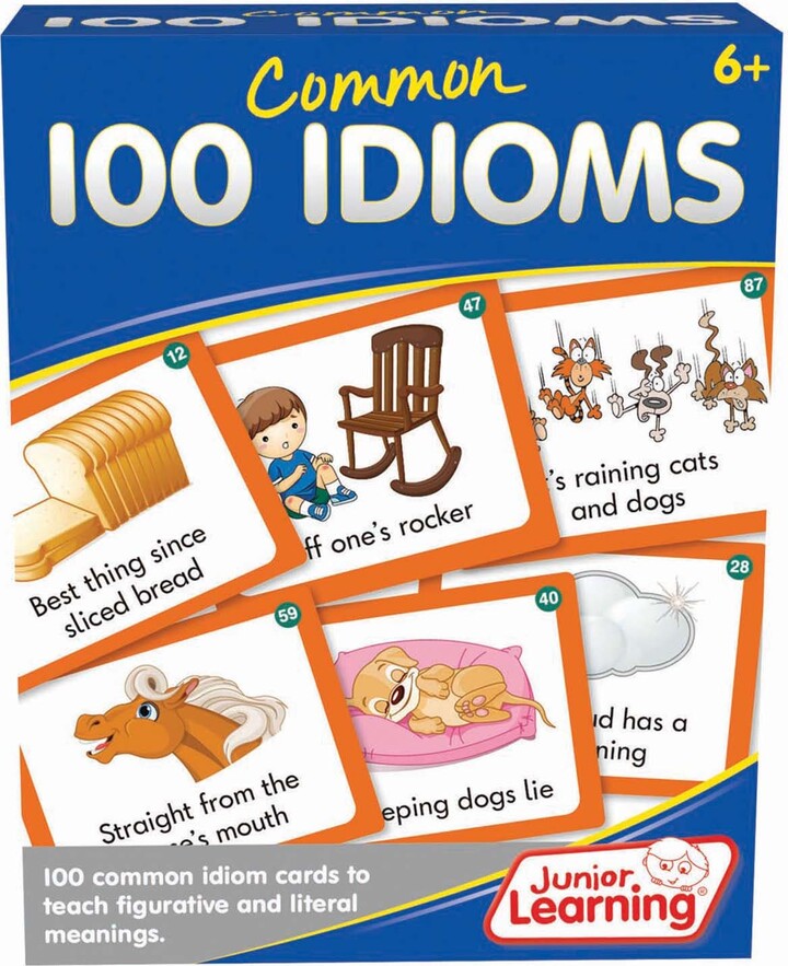 Junior Learning 100 Common Idioms Educational Activity Cards