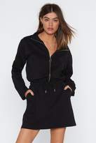 Thumbnail for your product : Nasty Gal Womens Zip 'Em into Shape Drawstring Dress - black - 10
