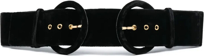 Gianfranco Ferré Pre-Owned 2000s Buckled Velvet Belt