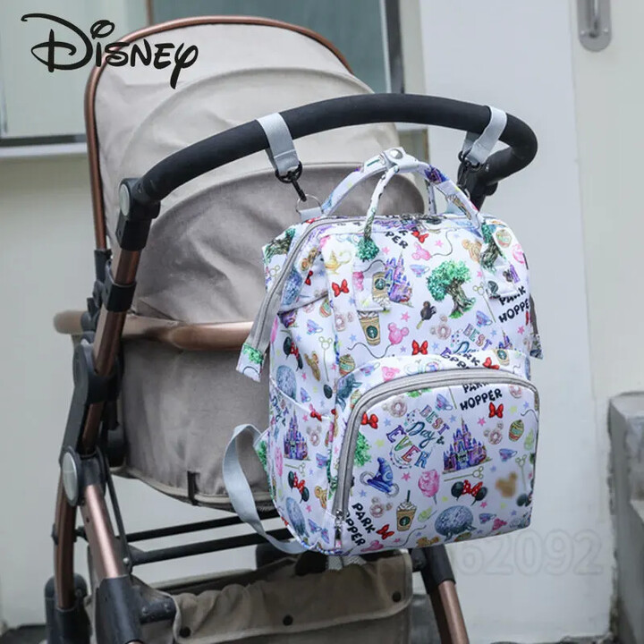 Disney 2025 New Diaper Bag Backpack Cartoon Baby Bag Large Capacity Fashion Trend Travel Pregnant Women Diaper Bag Backpack