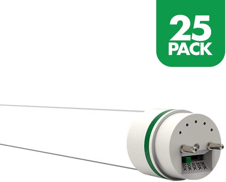 LEDone 7-Watt 2 ft. Linear LED T8 Tube Light Bulb, Selectable Color Temperature (3000K/3500K/4000K/5000K/6500k) (25-Pack)